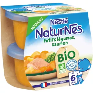 Repas bébé BIO petits légumes saumon dès 6 mois 2x190g - NESTLE