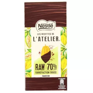 Tablette de chocolat les recettes de l'atelier Equateur 70g - NESTLÉ