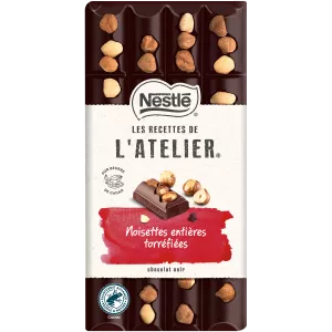Tablette De Chocolat Noir Noisettes Entières Torréfiées 170g - LES RECETTES DE L’ATELIER NESTLÉ