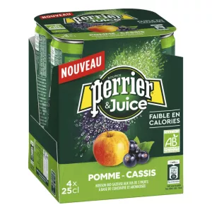 Água com gás sabor maçã e groselha 4x25cl - PERRIER & JUICY