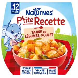 Repas bébé dès 12 mois tajine de poulet P'tite recette 200g - NATURNES