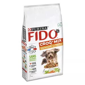 Croquettes pour chien Senior à la volaille & aux légumes 7KG - FIDO