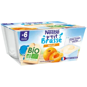 Ptit Brass Organic Apricot 4x90g