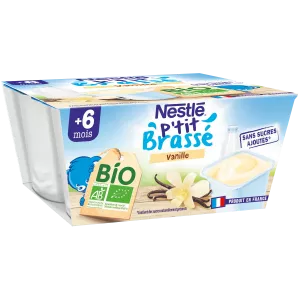 P'tit Brasse Organic Vanilla 4x90g