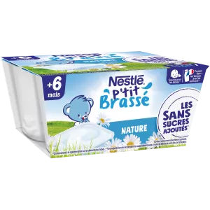 P'tit brassé nature dès 6 mois 4x90g - NESTLE