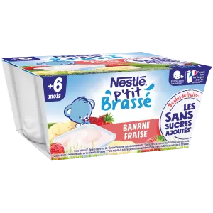 P'tit brassé banane fraise dès 6 mois 4x90 - NESTLÉ