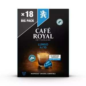 Nespresso®x18 Compatible Lungo Coffee Capsules 95g - CAFE ROYAL