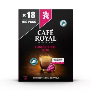 Capsules Café Lungo Forte 兼容 Nespresso； x18； 99克 - CAFE ROYAL
