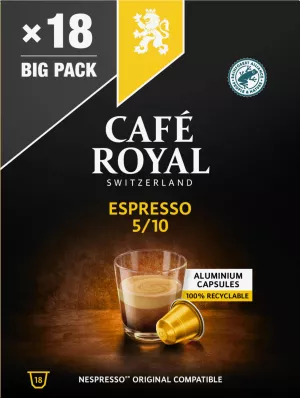 Capsules Kofi Espresso Compatibles Nespresso® X18 93G - CAFÉ ROYAL