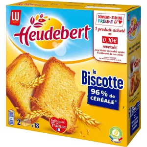 Biscottes 96% de céréales La Biscotte Heudebert 290g - LU