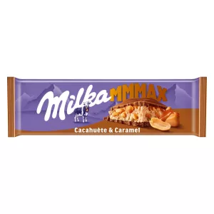Tablette de chocolat au lait cacahuètes et caramel MMMax 276g - MILKA
