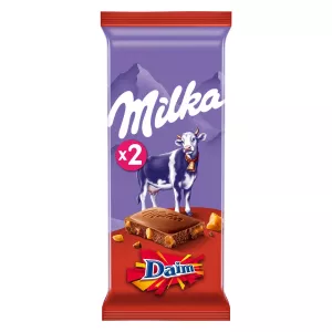 Thanh Sôcôla Sữa Daim Chips 2x100g - Milka