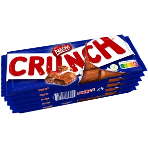 Tablette De Chocolat Au Lait Et Céréales Croustillantes 5x100g - CRUNCH