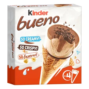 مخاريط مثلجة بشوكولاتة الحليب والبندق Bueno x4 - KINDER