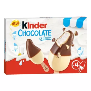 أصابع آيس كريم بشوكولاتة الحليب والشوكولاتة البيضاء Kinder Chocolate x4 152 g - KINDER