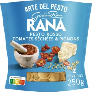 Pâtes Fraîches Ravioli Pesto Rosso Tomates Séchées Et Pignons 250g - Rana