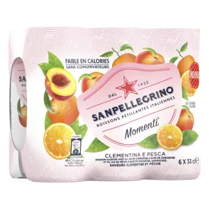 Eau gazeuse aromatisée Clémentine pêche 6x33cl - SAN PELLEGRINO MOMENTI