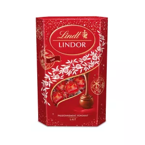 Lindor cornet lait édition fêtes 337 g - LINDT