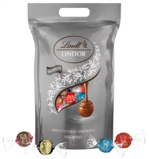 Lindor Doypack Assotiment Silver 1kg - LINDT
