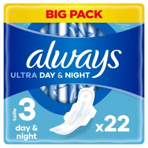 Serviettes Hygiéniques avec Ailettes Ultra Day & Night Taille 3 x22 - ALWAYS