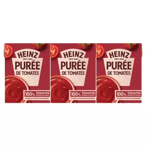 Purée De Tomates Nature 3x212g - Heinz