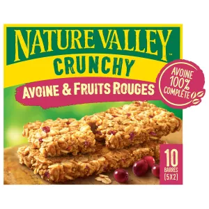 Barres Céréales Avoine Et Fruits Rouges Crunchy 5X2 - NATURE VALLEY