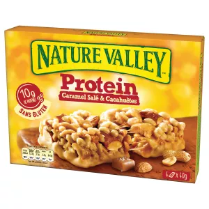 Barres Céréales Protein Caramel Salé & Cacahuètes X4 - NATURE VALLEY