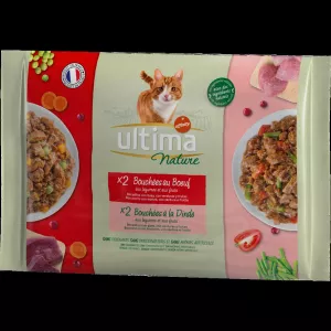 Beef and turkey cat pâté 4x85g - ULTIMA