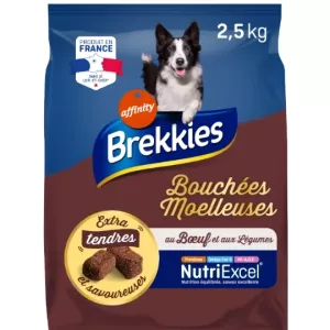 Croquettes pour chien adulte bouchées moelleuses bœuf et légumes NutriExcel 2,5kg - BREKKIES