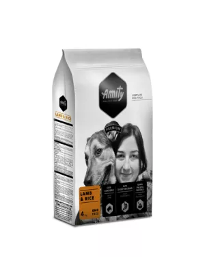 Croquettes premium pour chien adulte goût agneau et riz haute digestibilité 4kg - AMITY
