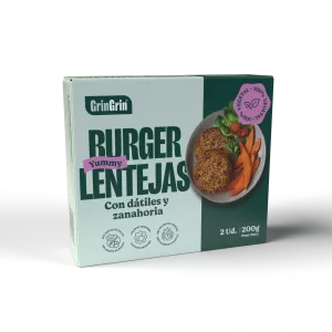Burger Aux Lentilles (2 Burgers de 100 Gr) - Gringrin