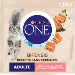 Croquettes Pour Chat Adulte Au Saumon Sans Céréales 1,1kg - PURINA ONE