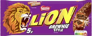 Barres De Chocolat Au Lait Saveur Brownie 5x30g - LION