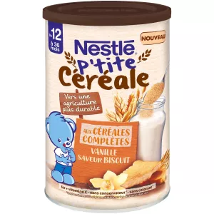 P'tite Céréale aux céréales complètes vanille goût biscuit 415g - NESTLE