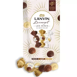 Chocolat Trio Noir Blanc Lait Fourré Au Praliné Mini Escargot 140g - Lanvin
