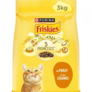 Croquettes Pour Chat Adulte Au Poulet Et Aux Légumes 3kg - FRISKIES
