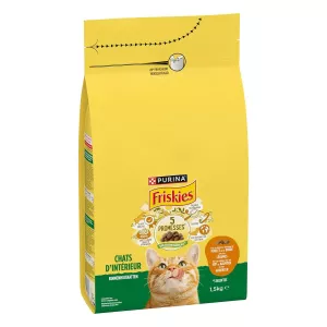 Croquettes Pour Chat D'intérieur Au Poulet Et Légumes 1,5kg - FRISKIES