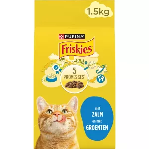 Croquettes Pour Chat Adulte Au Saumon Et Aux Légumes 1,5kg - FRISKIES