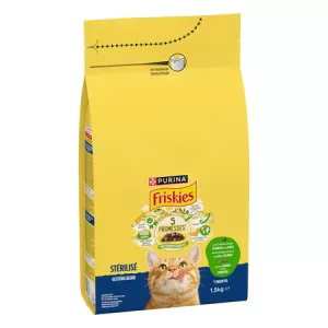 Croquettes pour chat adulte stérilisé à l'agneau, dinde et légumes 1,5kg- FRISKIES