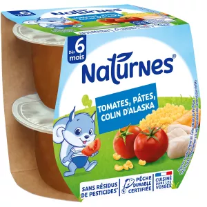 6ヵ月からのベビーディッシュ トマトパスタとコリン・ナトゥルヌ 2x190g - NESTLE