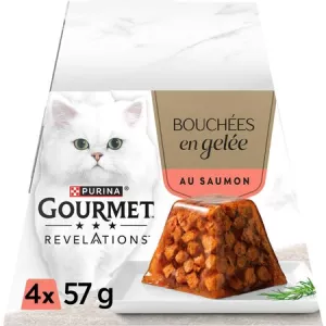 Pâtée Revelations pour chat adulte en gelée au saumon 4x57g - PURINA GOURMET