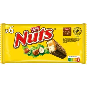 Chocolate And Hazelnut Bars 6x42g - NUTS