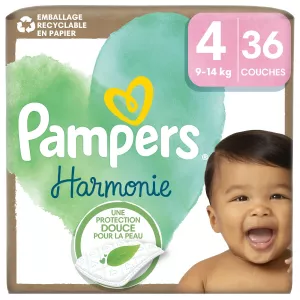 Couches Harmonie T4 (9-14 Kg) X36 - PAMPERS
