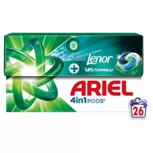 Lessive capsules 4en1 Touch Of Lenor Unstoppables x26 - ARIEL