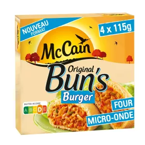Buns garnis Original Bun's Burger surgelés 4 x 115 g - MCCAIN