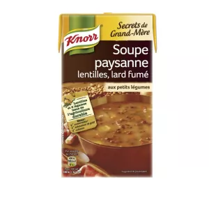 Soupe paysanne lentilles et lard fumé  1L - KNORR