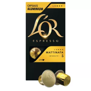 Café lungo mattinata x10 capsules aluminium 52g - L'OR ESPRESSO