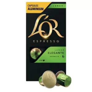 Café lungo elegante x10 capsules aluminium 52g - L'OR ESPRESSO