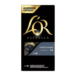 Fortissimo Espresso Coffee Capsules; x10; 52g - L'OR