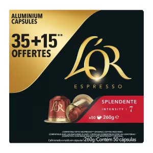 Café Capsules Splendente Intensité 7 35 Capsules+15 Offertes - L'OR ESPRESSO